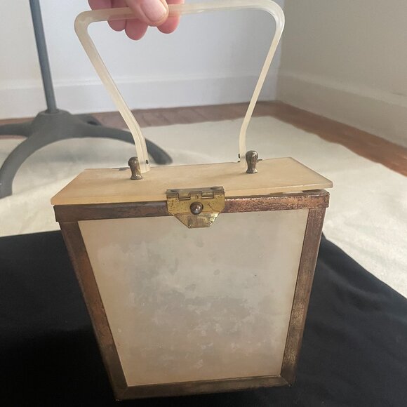 Rare vintage lucite box purse - Picture 1 of 8